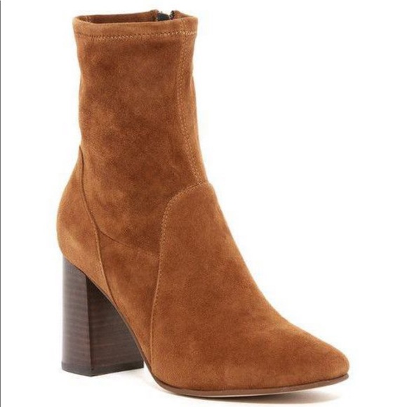 Elaine Turner Shoes - Elaine Turner Margo Mid Suede Bootie Saddle Sz 9